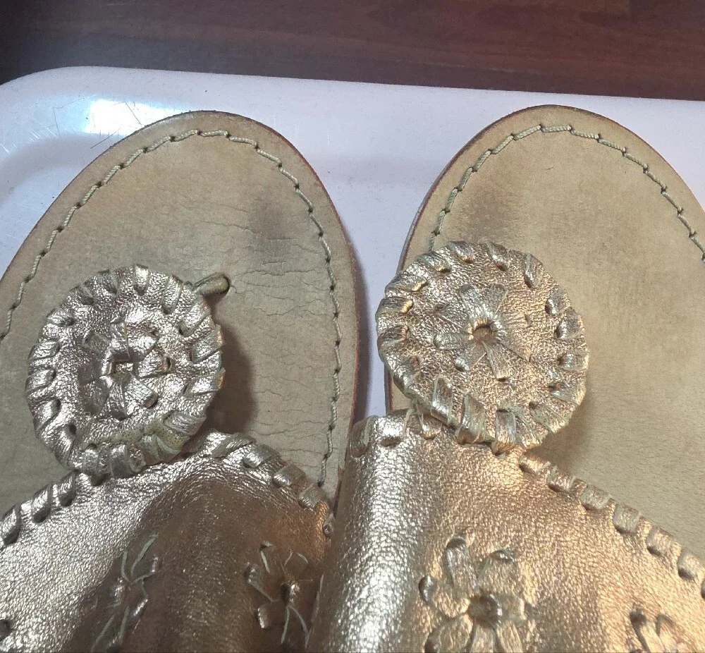 Jack Rogers metallic leather